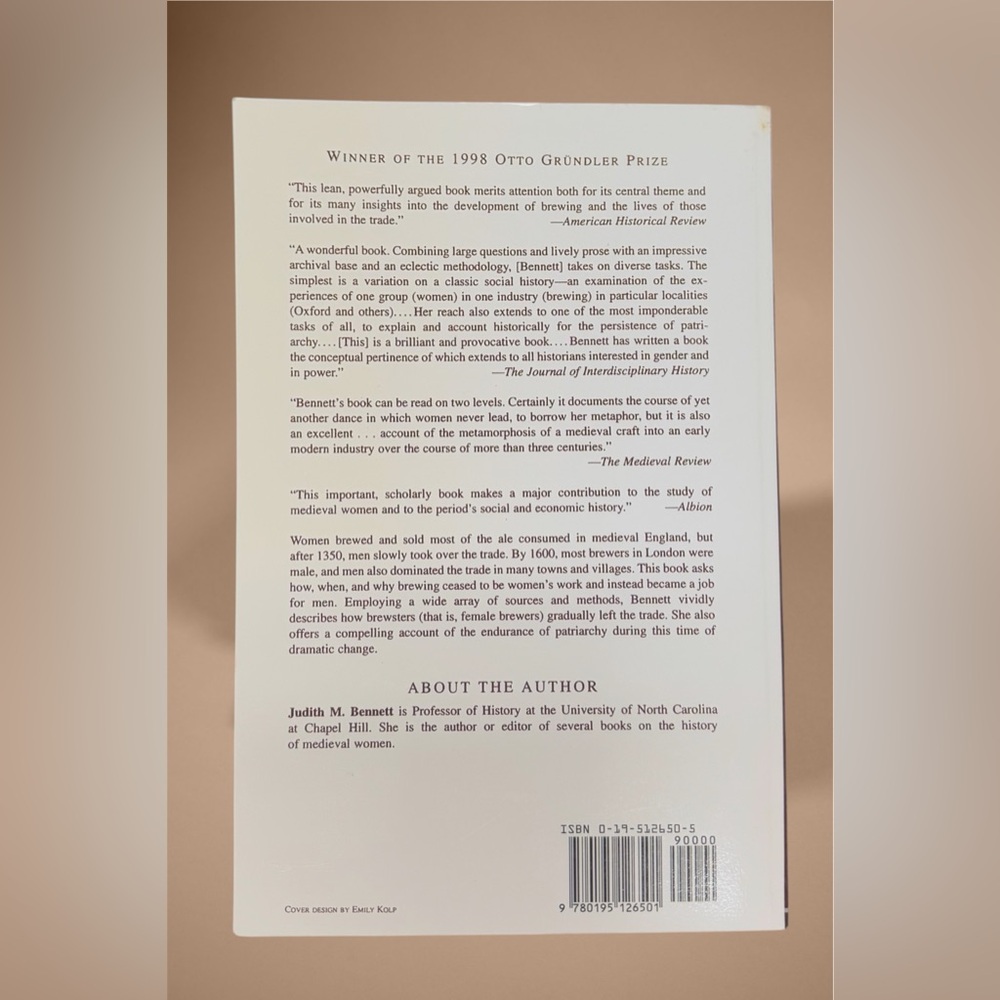 🛍️SALE🛍️ Ale, Beer, and Brewsters in England: Women's Work in a Changing World - Picture 3 of 9